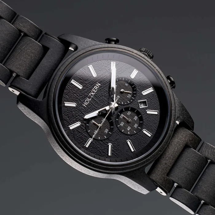 Black chronograph watch